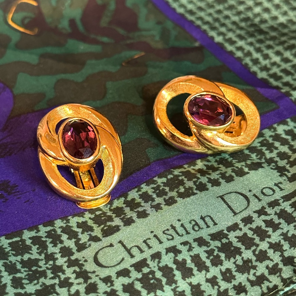 Christian Dior vintage clip on earrings